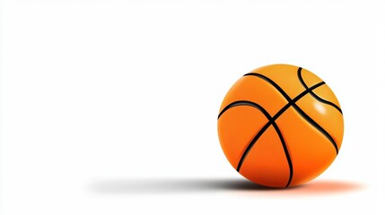 Fototapeta premium A retro-style basketball clipart featuring a classic orange ball with black lines, ideal for vintage sports designs and graphics.
