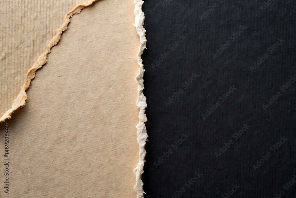 Poster abstract image featuring textured and torn paper for artistic design