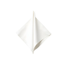 Elegantly Folded White Napkin, A Study in Crispness, Symmetry, and Minimalist Table Setting Presentation Perfect for Restaurant or Hotel use