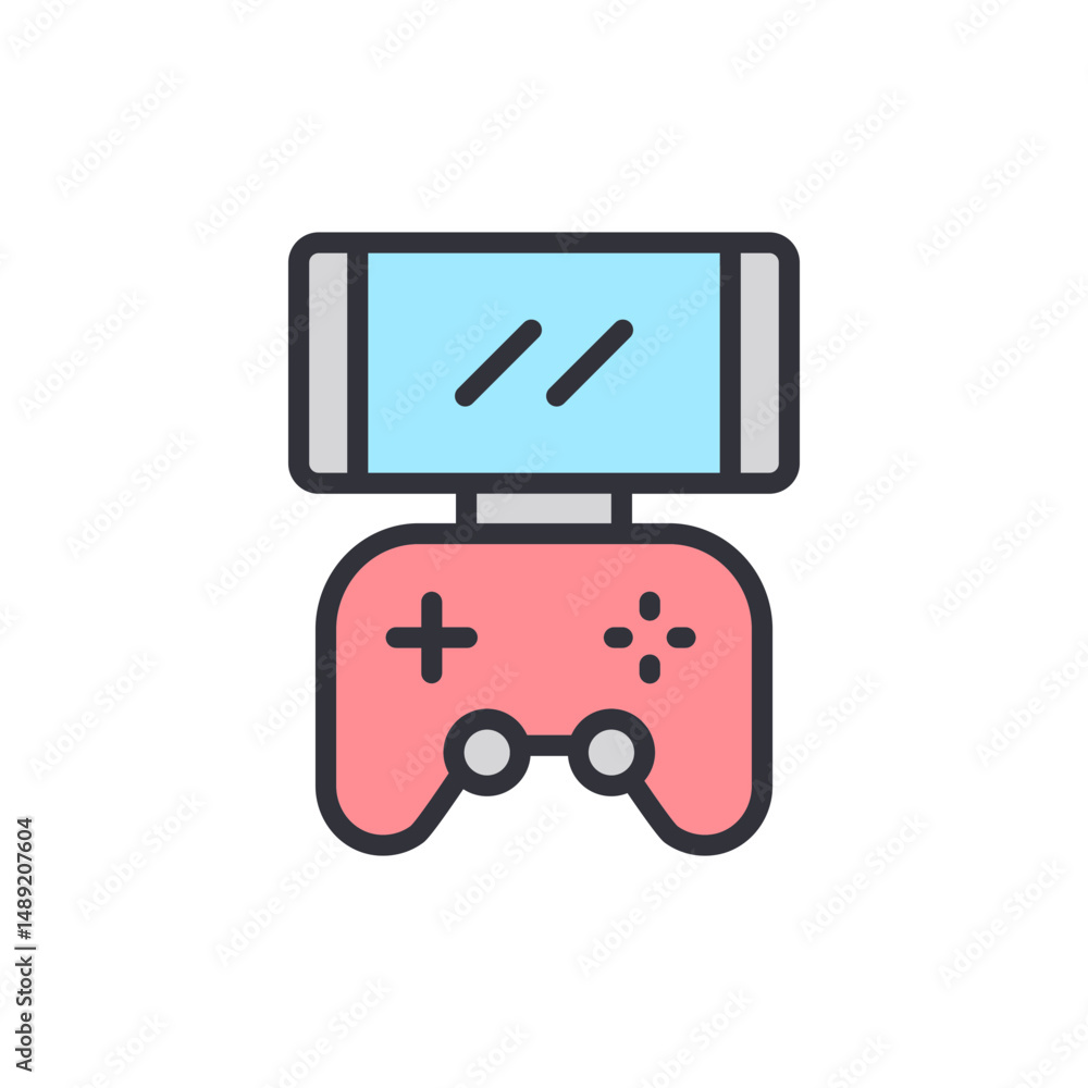 Poster digital gamepad controlled mobile device for interactive entertainment