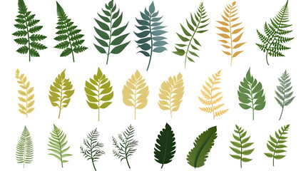 Professional Fern Leaf Flat Vector Illustration Logo Icon Clipart for Projects