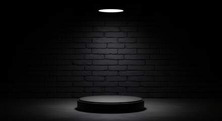 Circular Platform on Dark Background