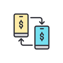 Modern Digital Financial Transactions And Mobile Payment Transfer Concept