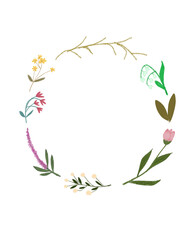 Floral frame with flowers