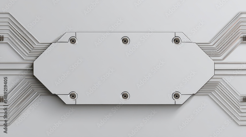 Poster abstract tech background grey circuit board minimalist design innovation future techn