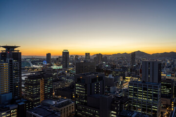 Night view of Kobe, a port city in Japan