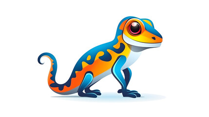 Gecko Cartoon Logo Icon Vector Illustration for Branding and Mascot Design