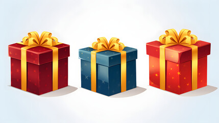 Fototapeta premium Colorful Gift Box Vector Illustration Logo Icon, Ideal for Cartoons and Clipart Designs