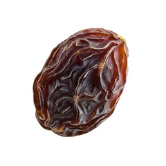 Single Dried Date Fruit Close-Up, Dark Background