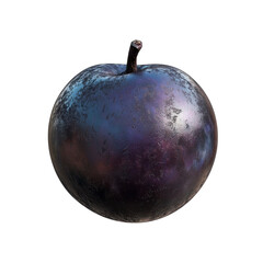 Cosmic Plum A Surreal, Iridescent Fruit Still Life
