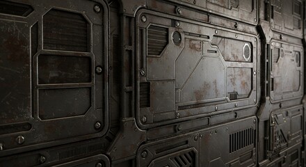 Metal Panels Texture Industrial Style Background