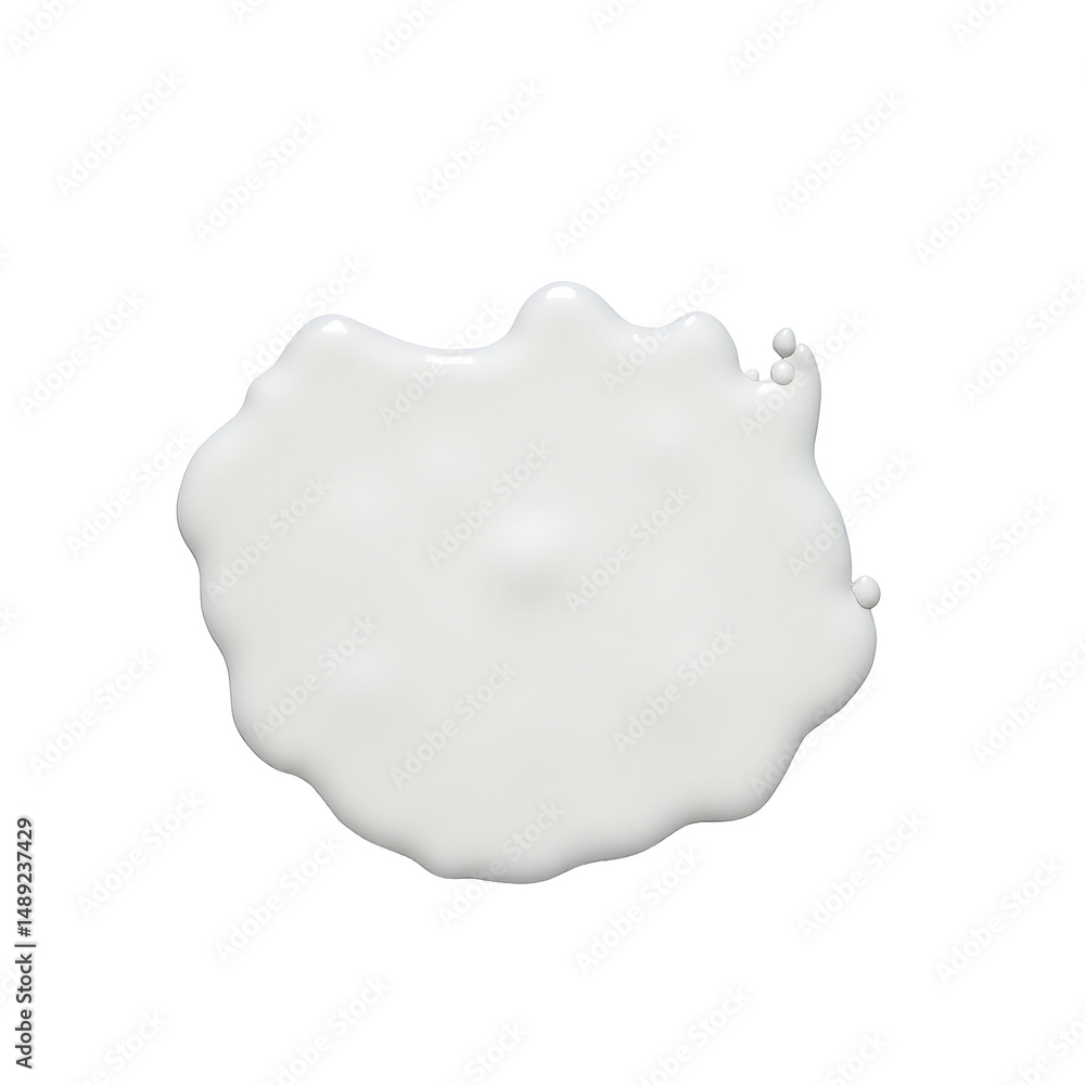 Aufkleber ethereal illusion, a pristine white liquid blob floating serenely against an infinite void, a study 