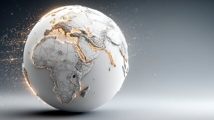 Global Connectivity  Illuminated 3D Earth Model