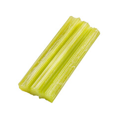 Fresh Green Celery Stick Isolated on Black Background