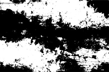 Distressed Grunge Texture Background, Black and White Rough Splatter Abstract