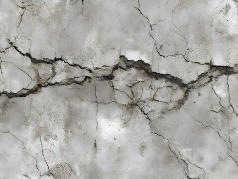 Weathered Concrete Texture with Cracks and Aged Surface &ndash; Perfect for Grunge Backgrounds, Architectural Visuals, and Urban Design Projects.