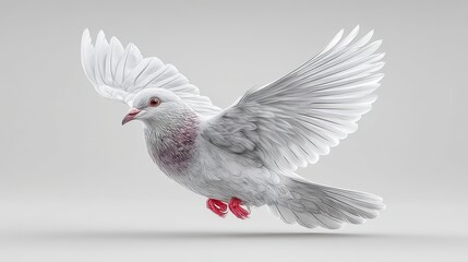 White Dove in Flight  Peace  Hope  Purity  Spiritual Symbol