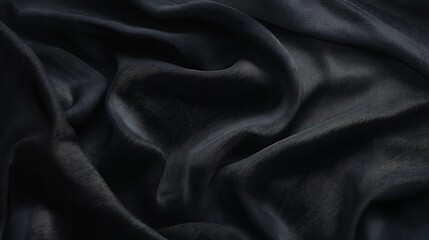 Black fabric drape texture background