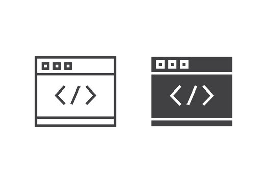 application development icon isolated on white