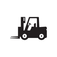 Forklift solid icon isolated on white background