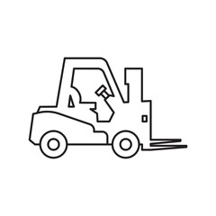 Forklift line icon isolated on white background