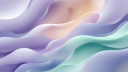 Abstract Pastel Wave Background Soft, Flowing, Dreamy Design