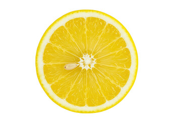 Lemon slice isolated on transparent background