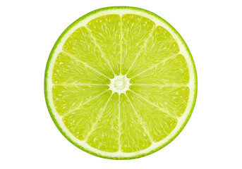 Lime slice isolated on transparent background