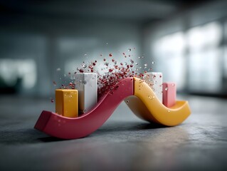 Bright Colorful Abstract Object on Floor