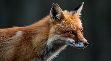 Fototapeta premium Majestic Fox with Detailed Fur on Transparent Background