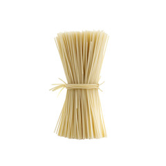 Bundle of Dried Spaghetti Pasta Tied with Twine