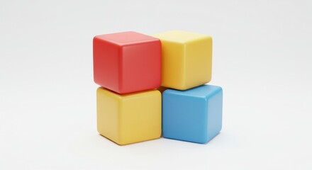 Colorful geometric blocks for childrens education