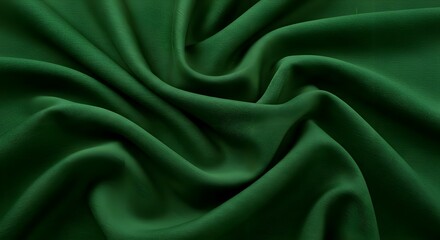 Obraz premium High-Quality Green Fabric with Wavy Folds and Photorealistic Texture