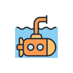 Underwater Adventure: Cartoon Submarine Exploring The Ocean Depths