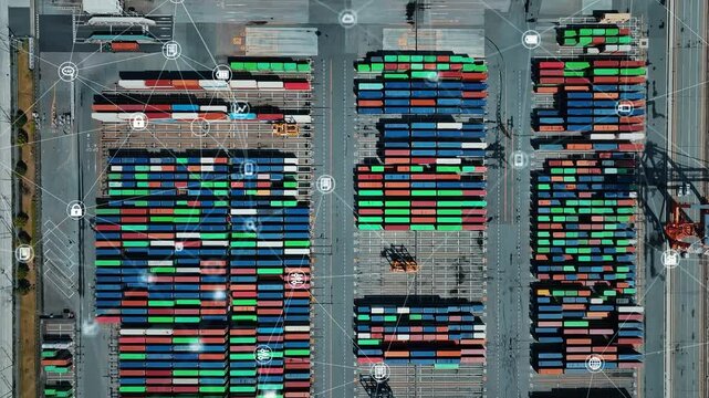 Container yard and communication network concept