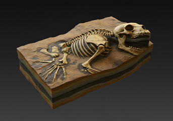 Prehistoric reptile fossil replica
