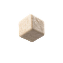 Abstract Beige Cubic Form, 3D Rendered Texture