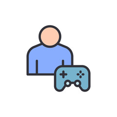 Profile Avatar With Gaming Console Icon And Transparent Background