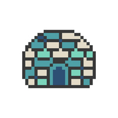 igloo snow retro pixel art