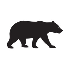 Obraz premium This is a vector illustration design featuring a wild animal silhouette of a polar bear, a big mammal from the arctic