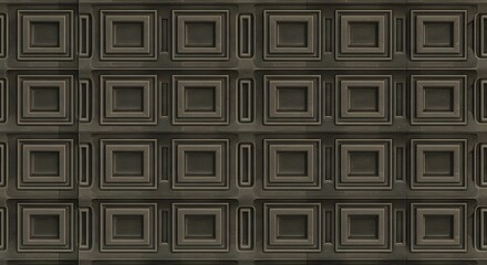 Intricate Interlocking Squares and Rectangles Seamless Pattern Design