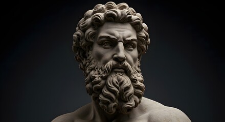 Bearded Man Statue in Photorealistic Detail and High Quality
