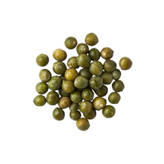Pile of Fresh Green Peas Overhead Shot