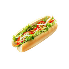 Delicious Veggie Sub Sandwich on Crusty Roll