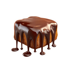 Decadent Chocolate Drizzled Caramel Cube - Sweet Treat