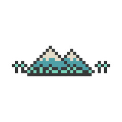 ice mountain retro pixel art