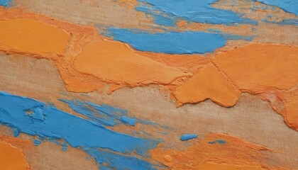 Abstract art background turquoise and yellow colors Watercolor painting with orange and blue strokes
5