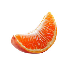 Juicy Mandarin Orange Segment Isolated on Black Background