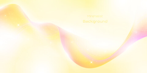 Soft yellow waves blend with pastel sparkles in a dreamy, elegant minimalist background