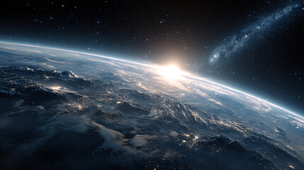 Interstellar Dawn: Cosmic Gaze